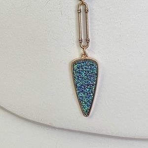 Necklace Brown Suede Stylish and Simple.